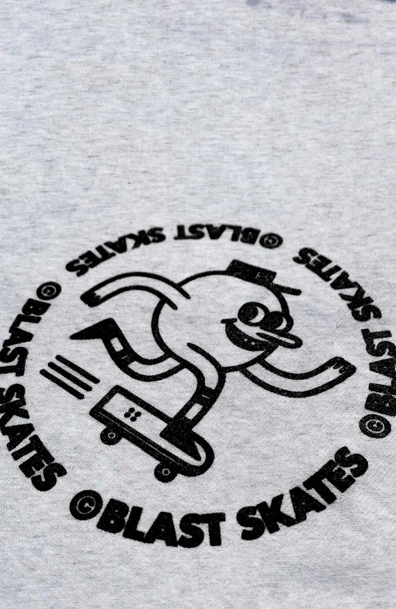CLASSIC ROUND LOGO T-SHIRT - ASH