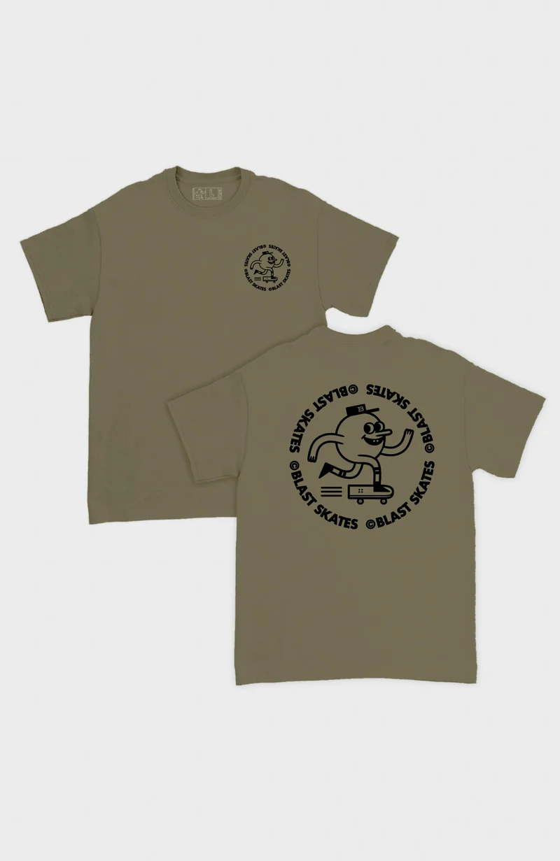CLASSIC ROUND LOGO T-SHIRT - MOSS