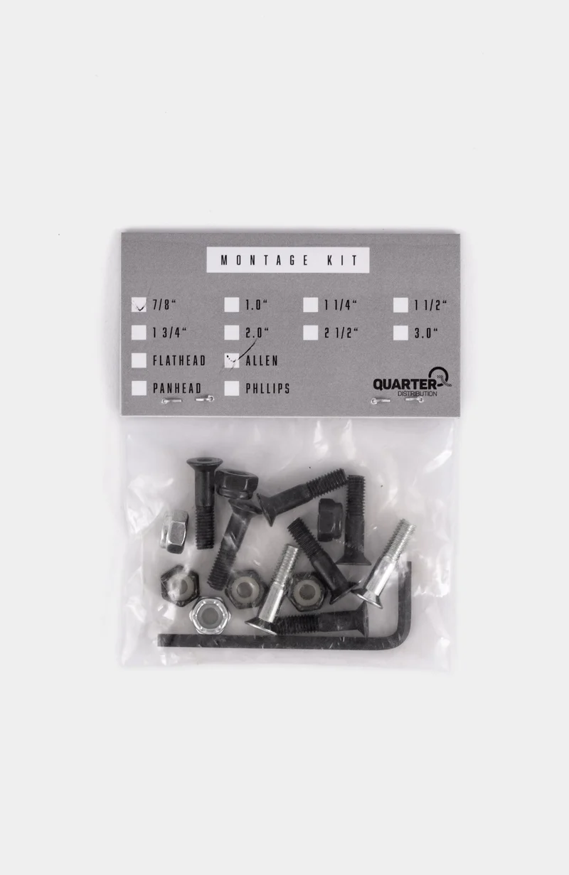 7/8" Montageset - Allen, black/silver