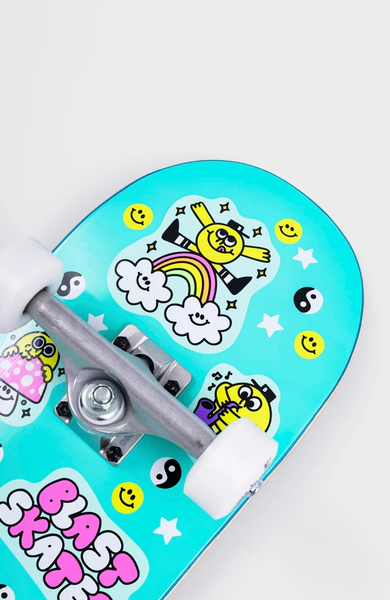 Gr8 times - NEON GREEN, mini POPS Kinder Skateboard Complete