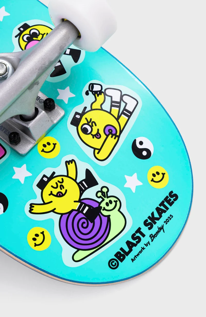 Gr8 times - NEON GREEN, mini POPS Kinder Skateboard Complete