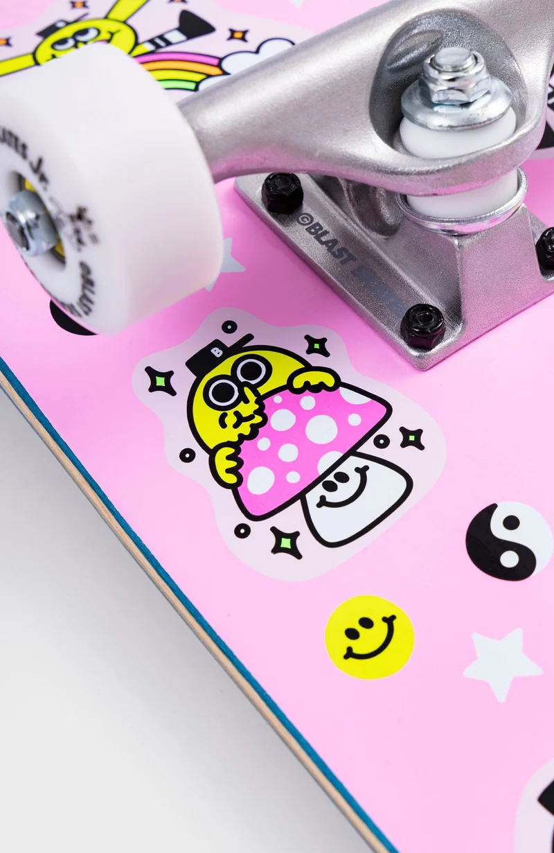 Gr8 times - NEON PINK, mini POPS Kinder Skateboard Complete