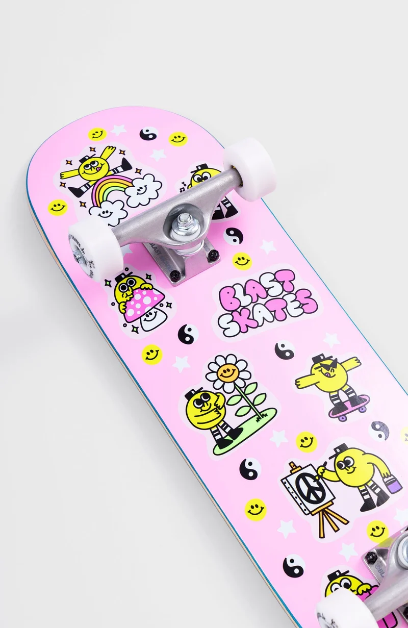 Gr8 times - NEON PINK, mini POPS Kinder Skateboard Complete