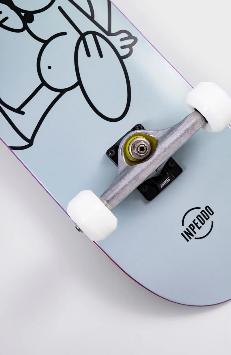 BOOZE CAT Grey - Mid-sizes Skateboard complete