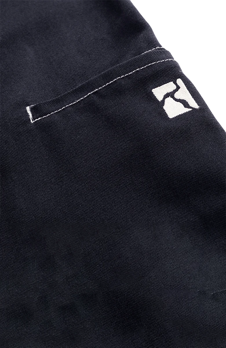 Painter Pants - Black Canvas w. White Seams