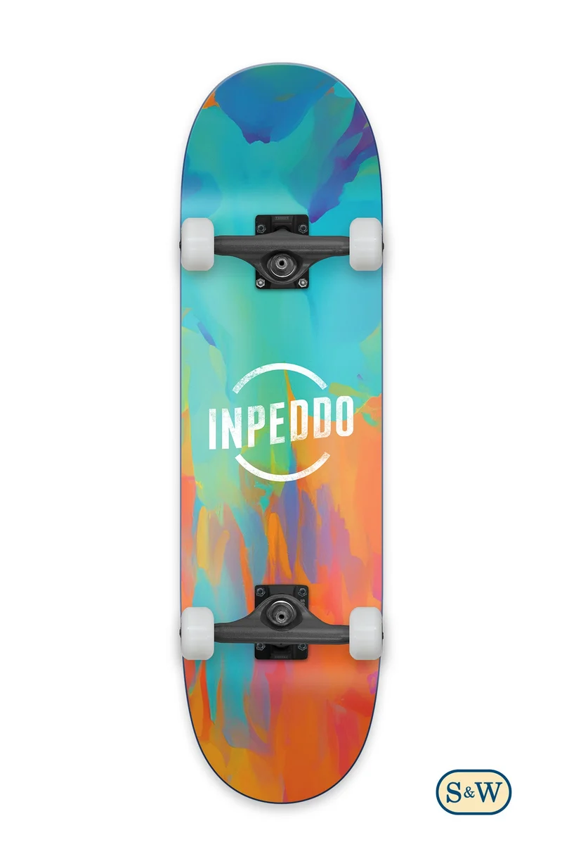 Brush Stroke - Short & Wide Kinder Skateboard Complete