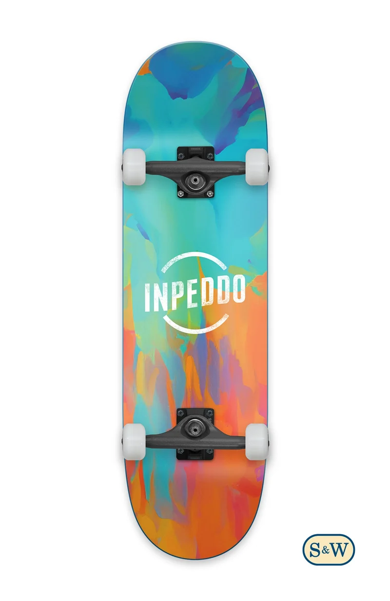 Brush Stroke - Short & Wide Kinder Skateboard Complete