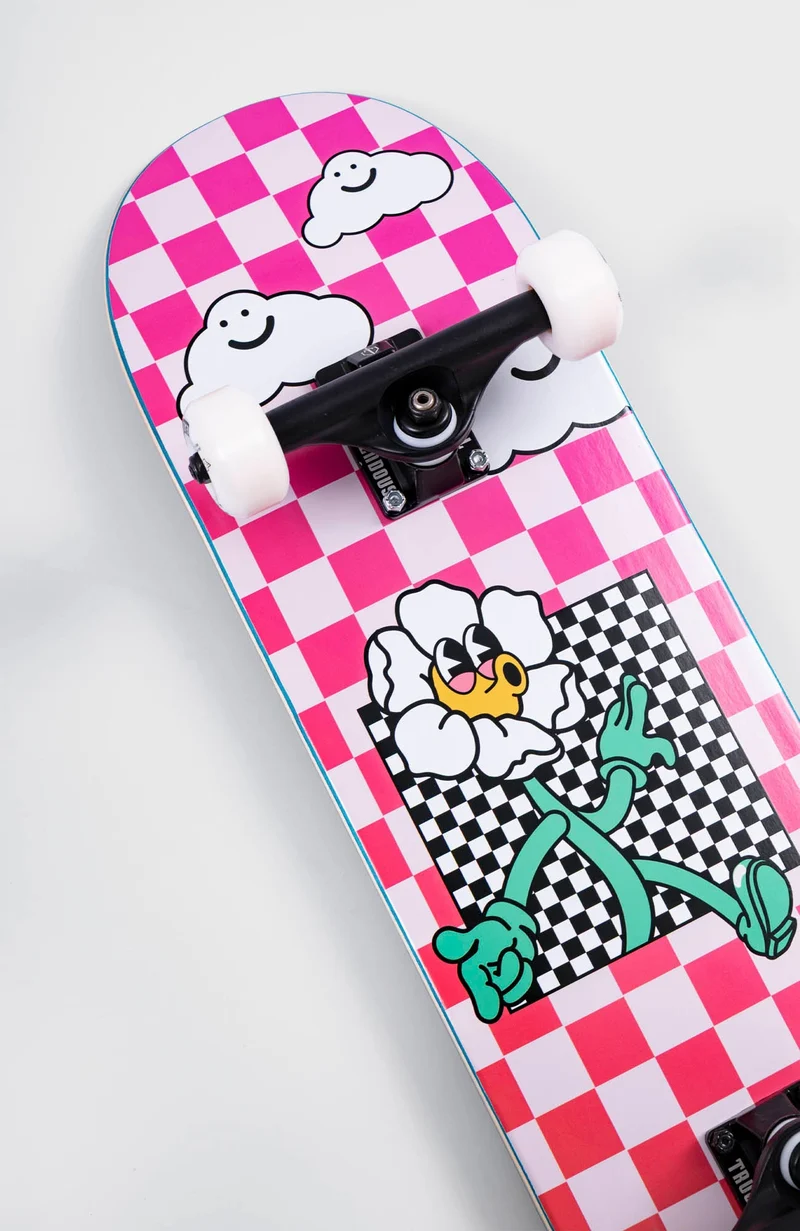 HAPPY FLOWER - Short & Wide Kinder Skateboard Complete