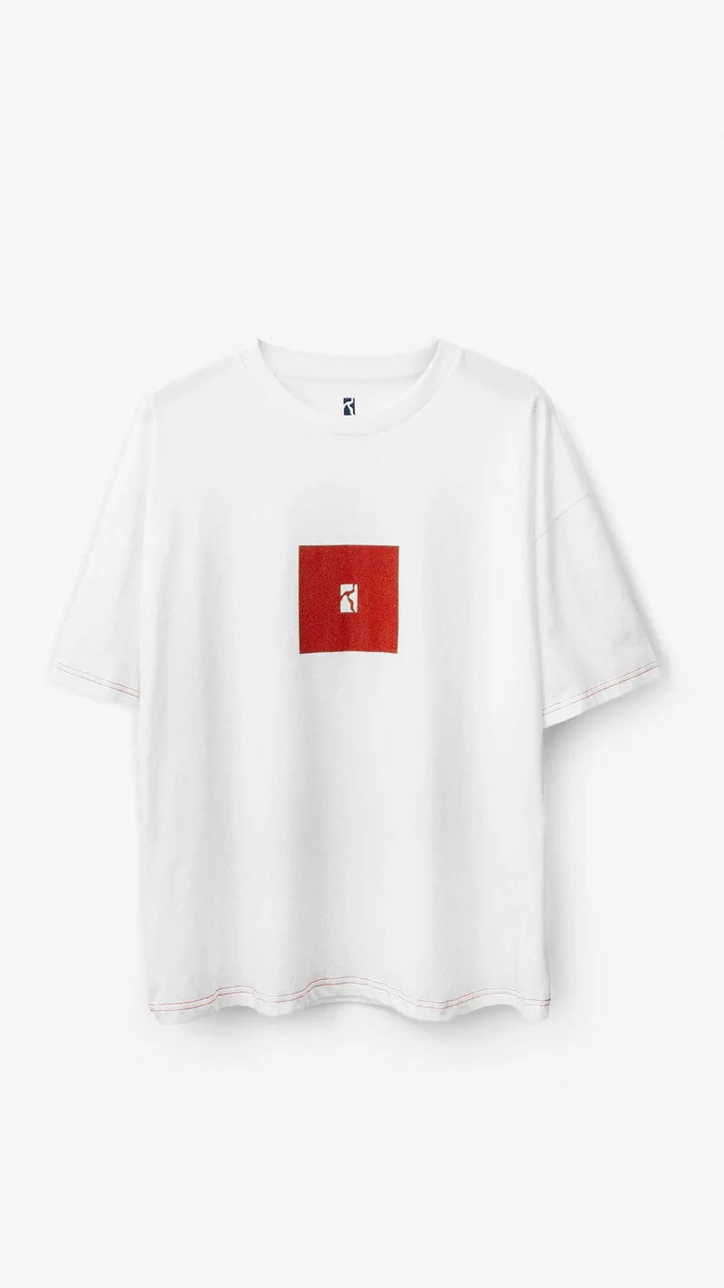Premium Box T-Shirt - White / Red