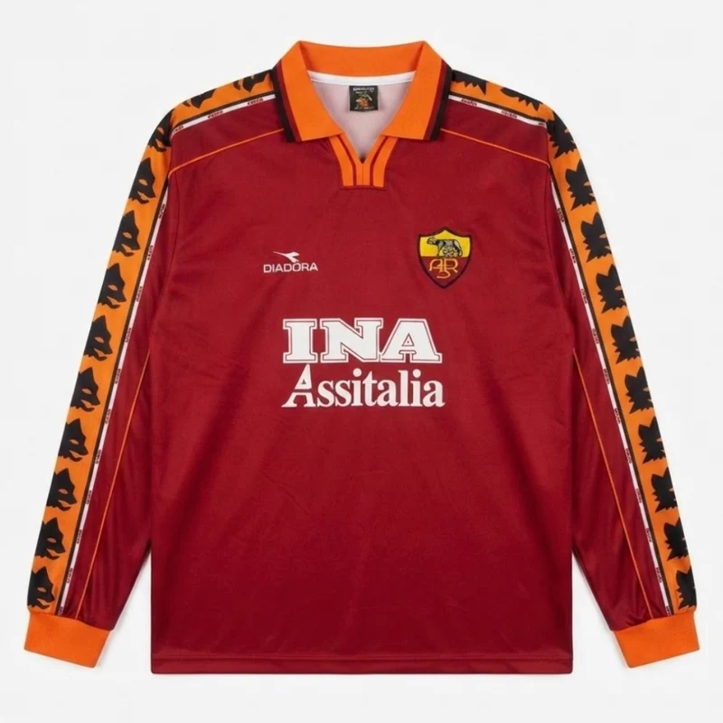 AS Roma Langarm Heimtrikot 1998/99 Herren Fan-Version