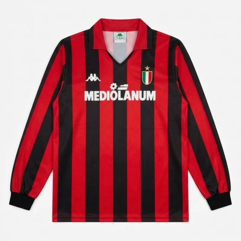 AC MIlan Langarm Heimtrikot 1988/89 Herren Fan-Version