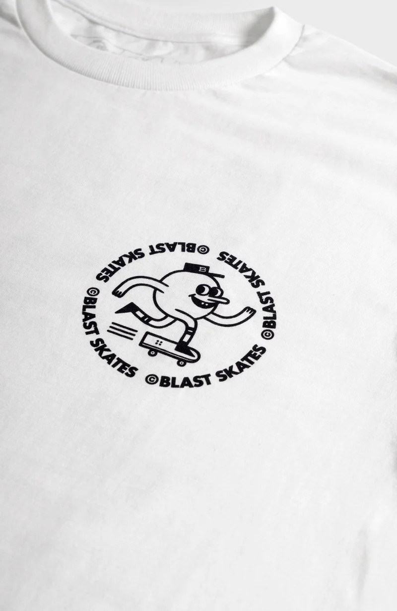MASCOT STUNTS LOGO T-SHIRT - WHITE