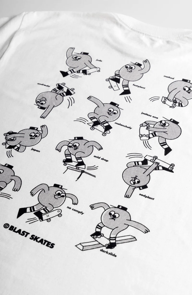 MASCOT STUNTS LOGO T-SHIRT - WHITE