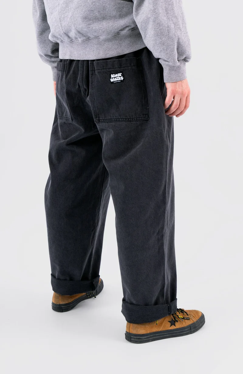 YIN YANG PANTS - Black washed Denim
