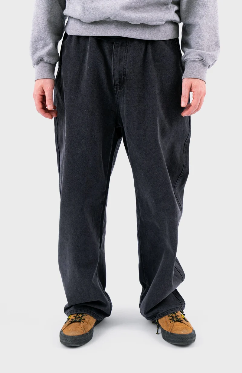 YIN YANG PANTS - Black washed Denim