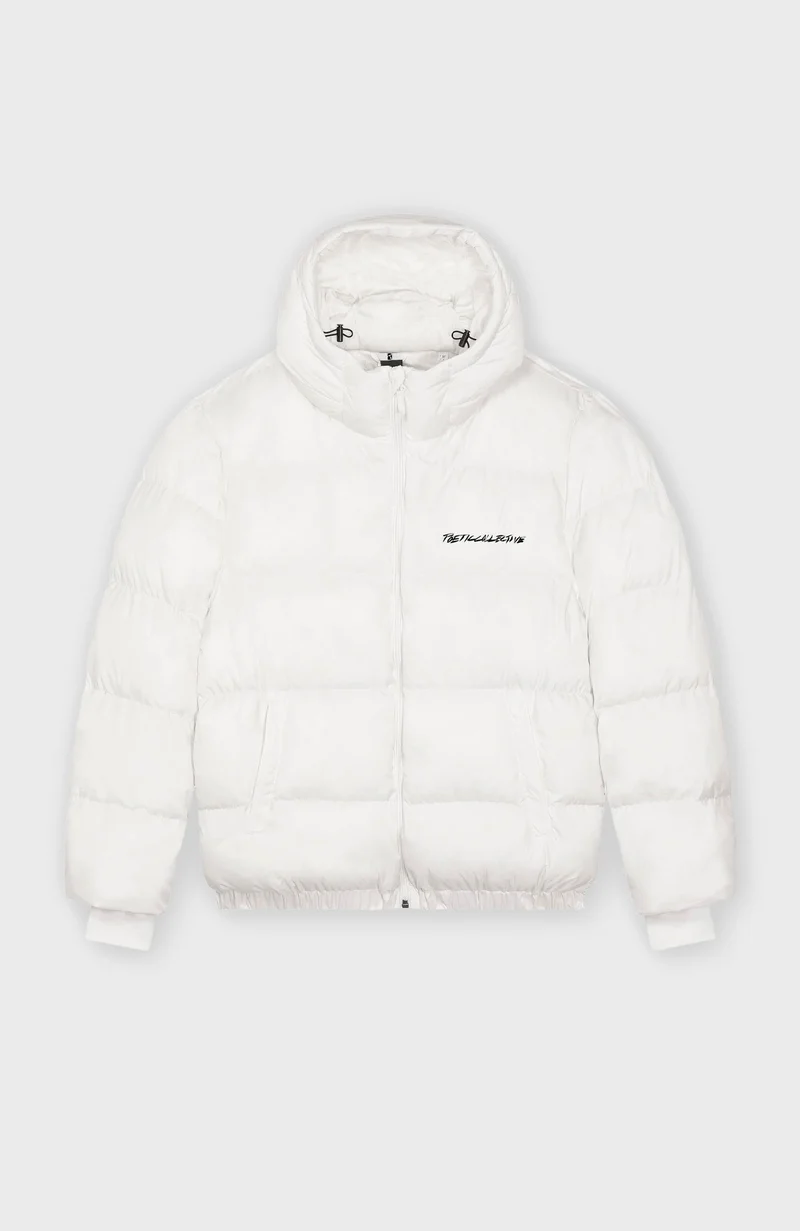Hooded Puffer Jacket - White