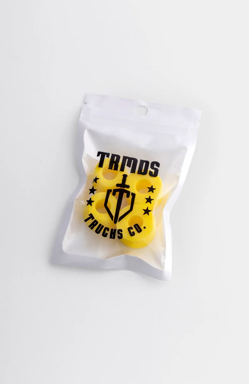 Bushings, Longboard, cone + barrel, 85A (lemon yellow)