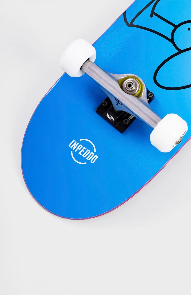 BOOZE CAT Blue - Mid-sizes Skateboard complete