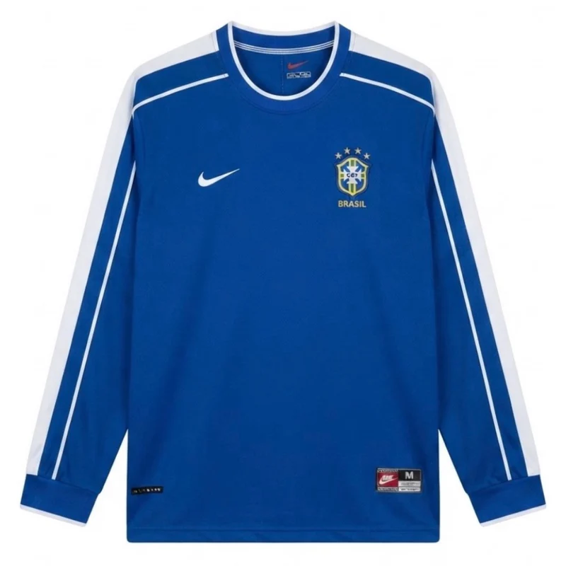 Brasilien Langarm Auswärtstrikot 1998 Herren Fan-Version