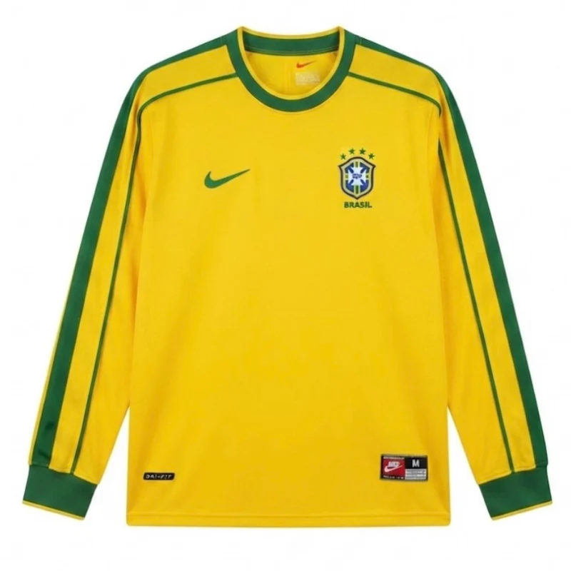 Brasilien Langarm Heimtrikot 1998 Herren Fan-Version