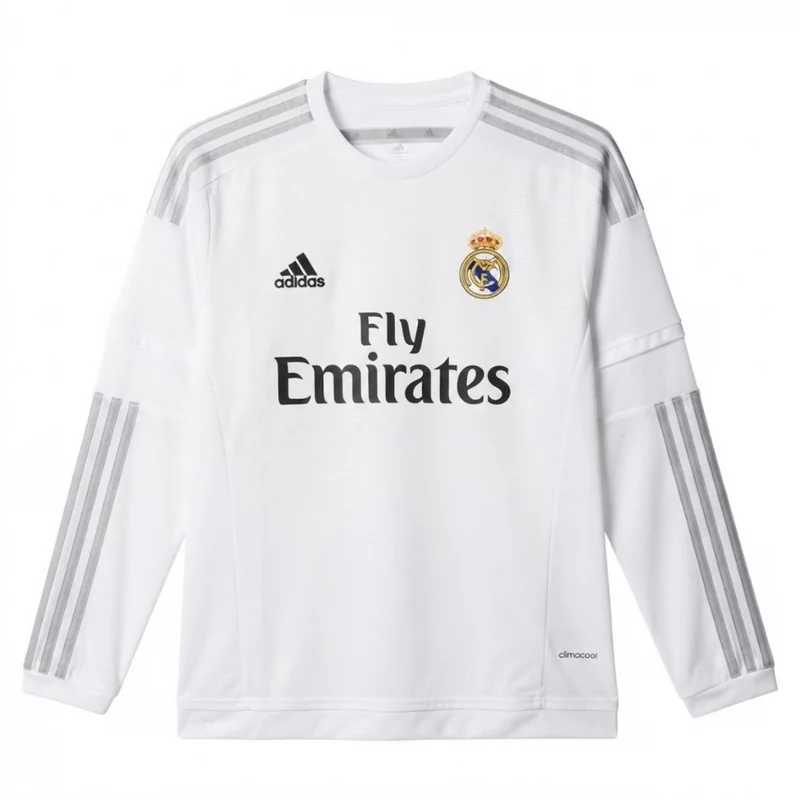 Real Madrid Langarm Heimtrikot 2015/16 Herren Fan-Version (Retro)