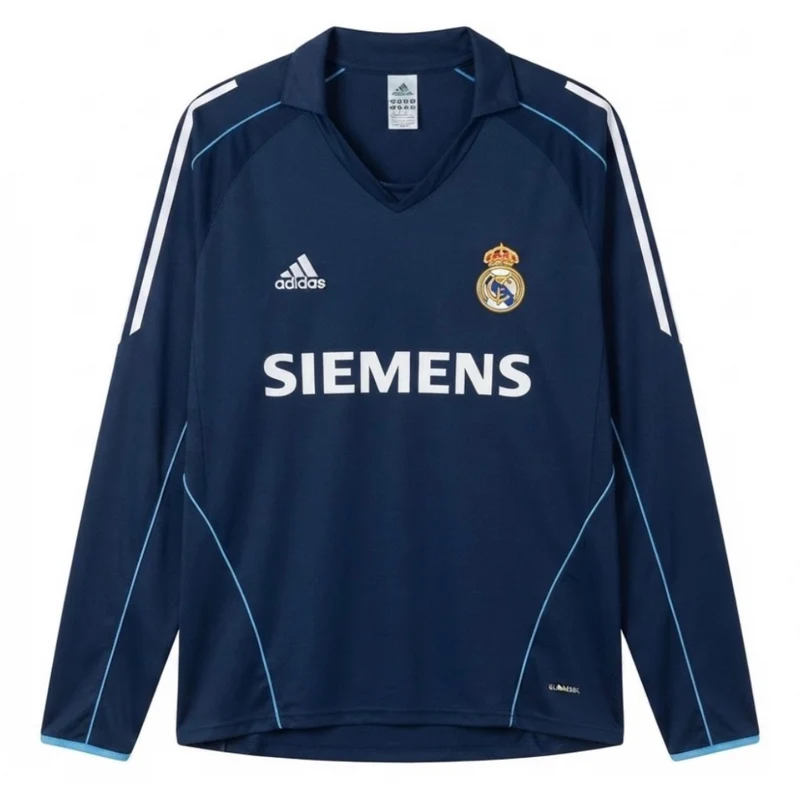 Real Madrid Langarm Auswärtstrikot 2005/06 Herren Fan-Version (Retro)