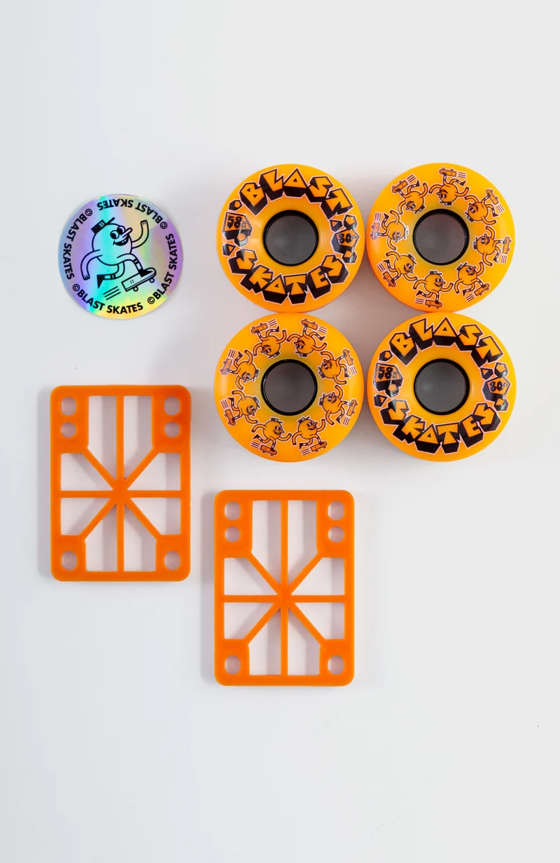 RUBBLE RIDERS PACK, 58mm 80A soft (mit 1/4'' Riser Pads)