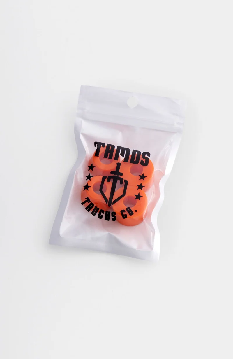Bushings, Longboard, cone + barrel, 95A (dark orange)