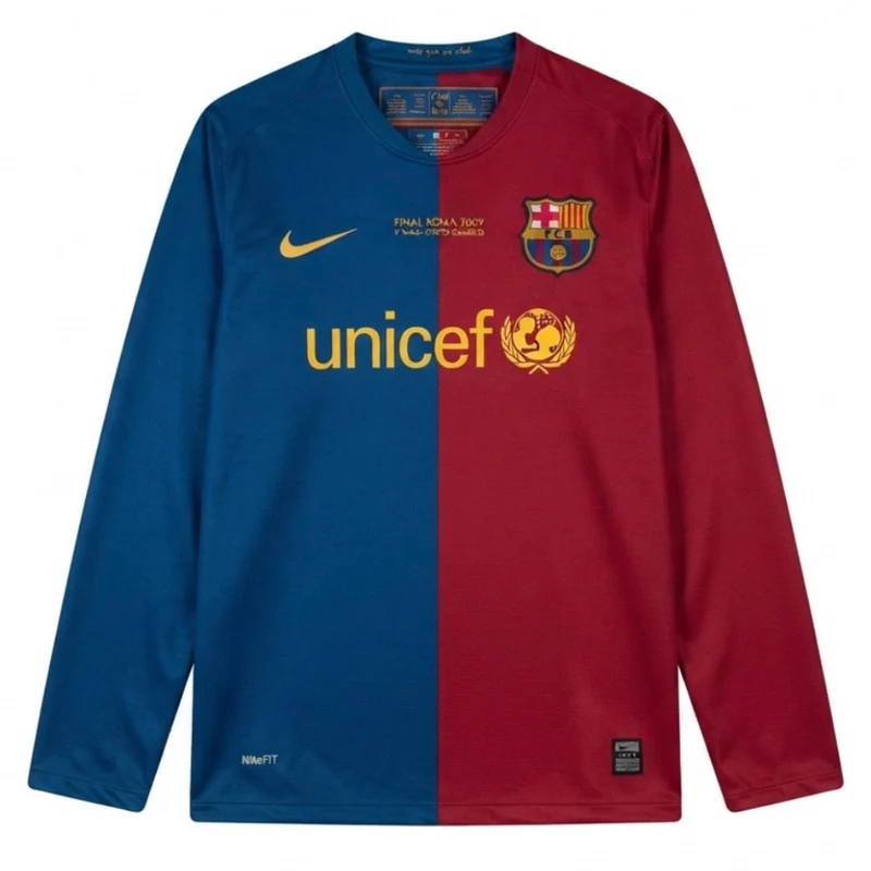 Barcelona Langarm Heimtrikot 2008/09 Herren Fan-Version (Retro)