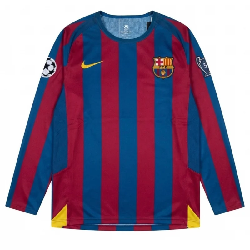 Barcelona Langarm Heimtrikot 2005/06 Herren Fan-Version (Retro)