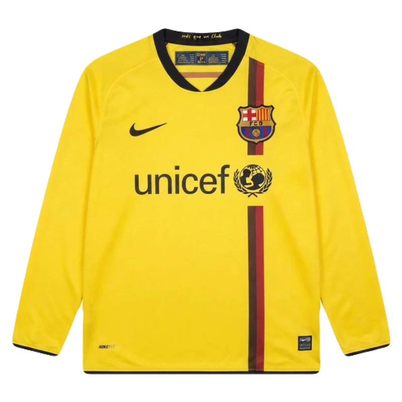 Barcelona Langarm Auswärtstrikot 2008/09 Herren Fan-Version (Retro)