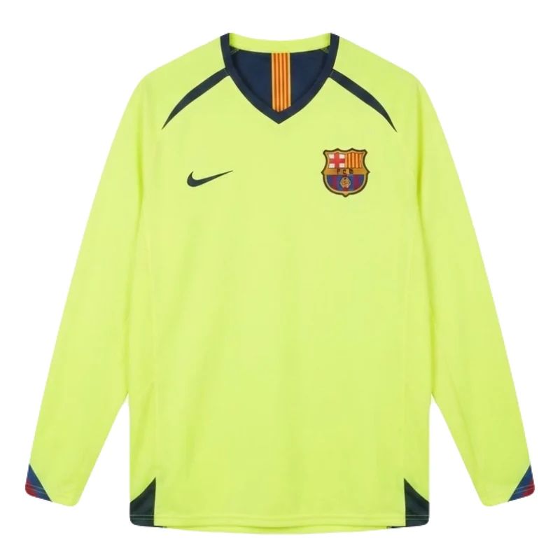 Barcelona Langarm Auswärtstrikot 2005/06 Herren Fan-Version (Retro)