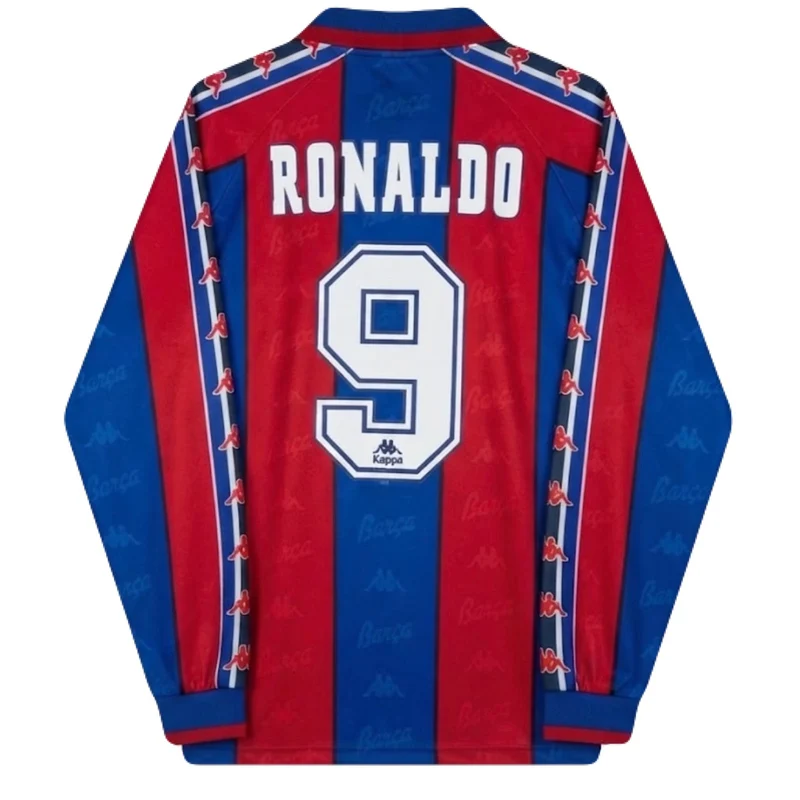 Barcelona Langarm Heimtrikot 1995/97 Herren Fan-Version (Retro)