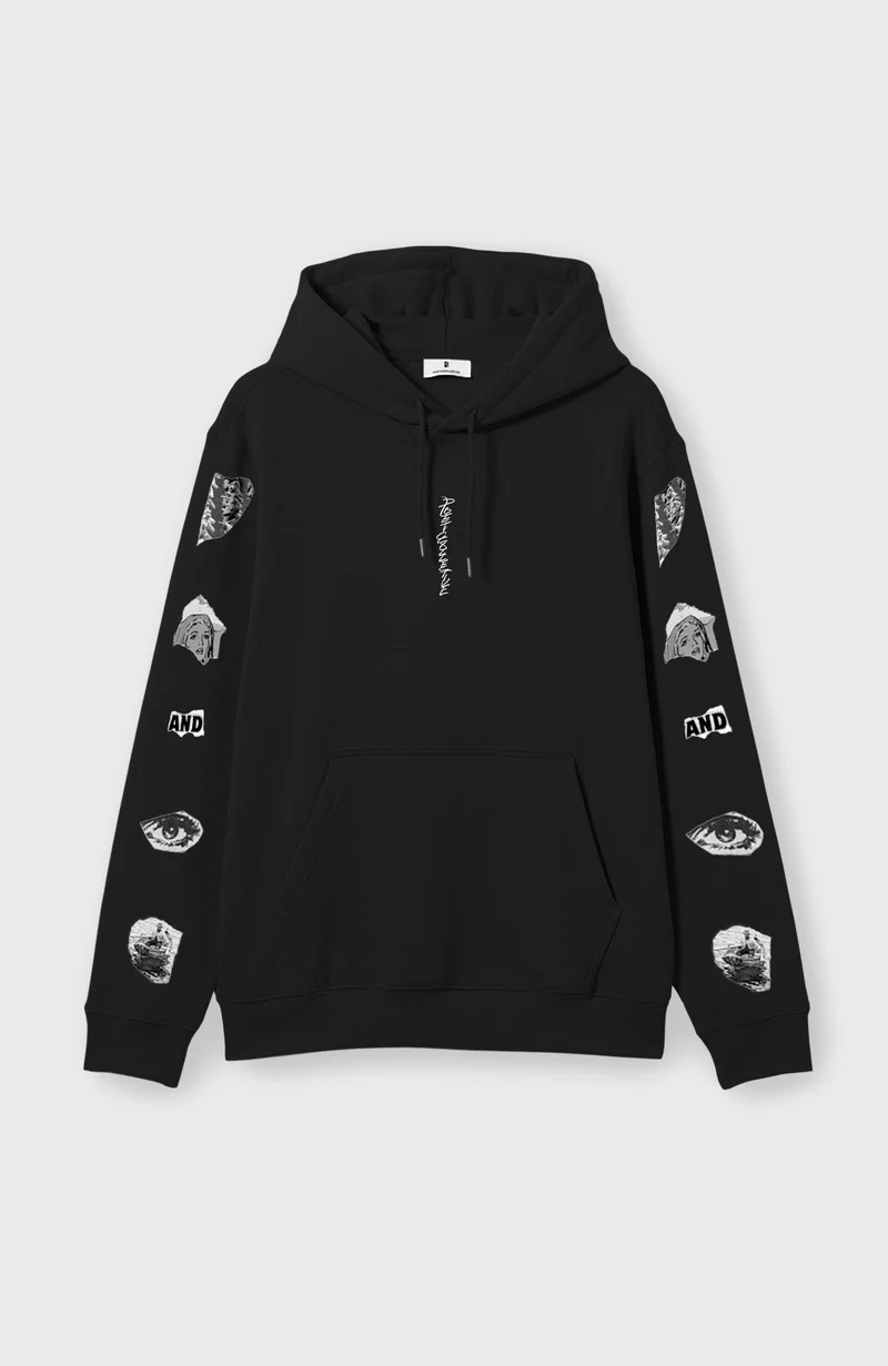 And Arm Hoodie - Black