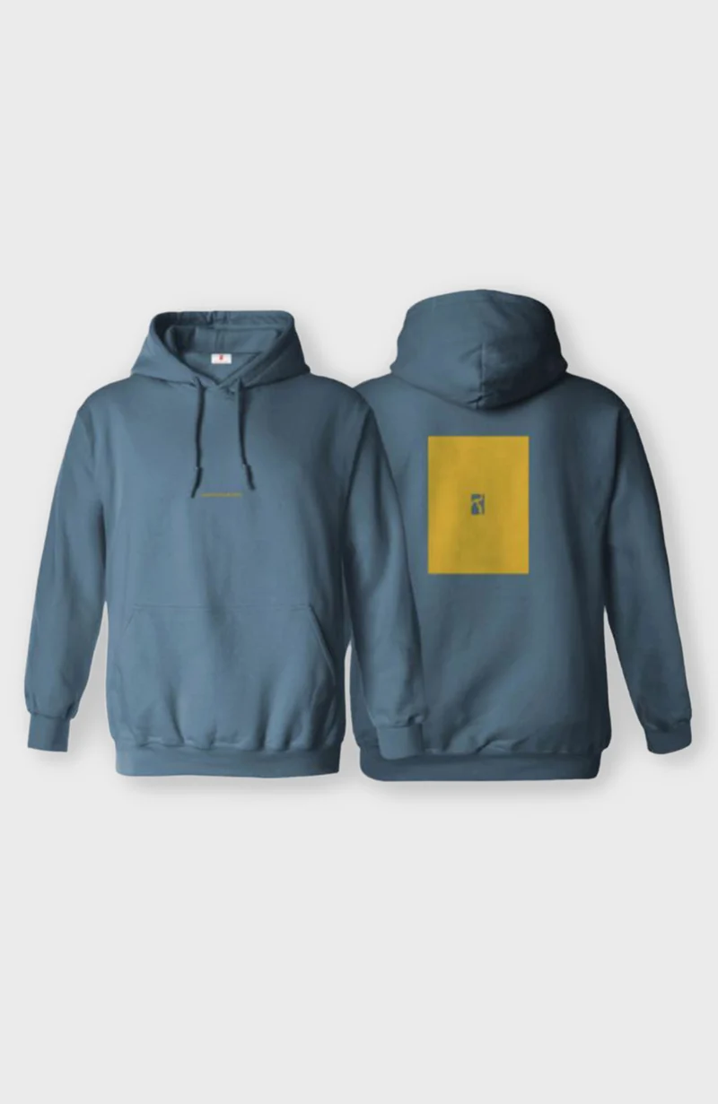 Box Hoodie - Ocean / Yellow