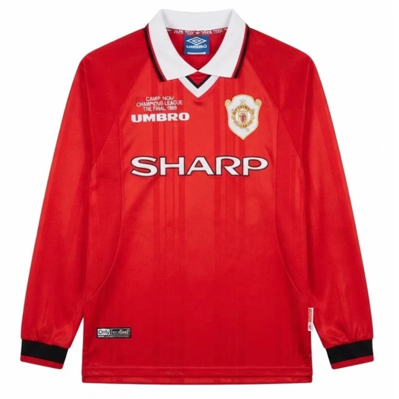 Manchester United Langarm Heimtrikot 1998/99 Herren Fan-Version (Retro)