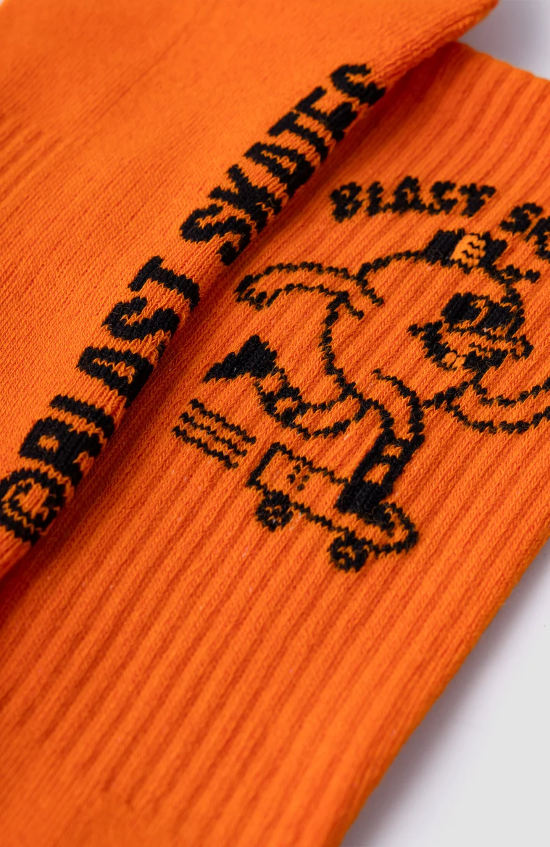 LOGO CREW SOCKS ORANGE