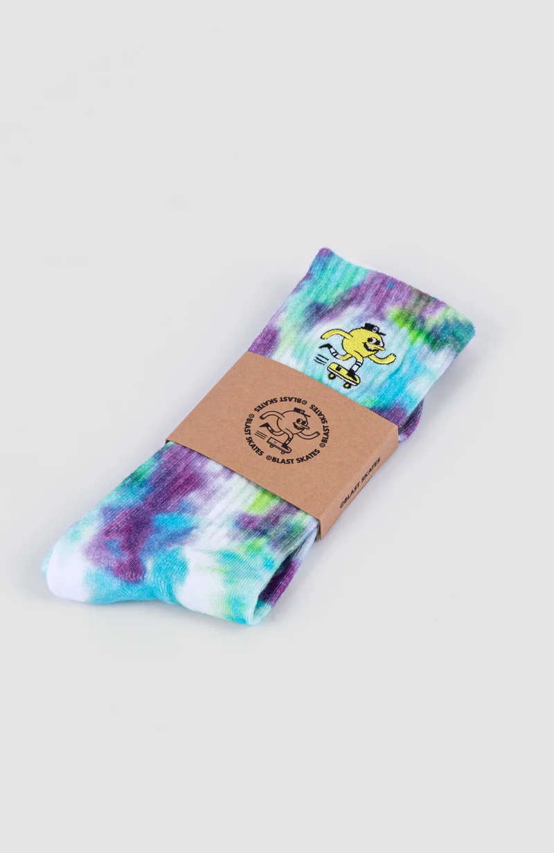 EMBROIDERED MASCOT SOCKS, Tie Dye