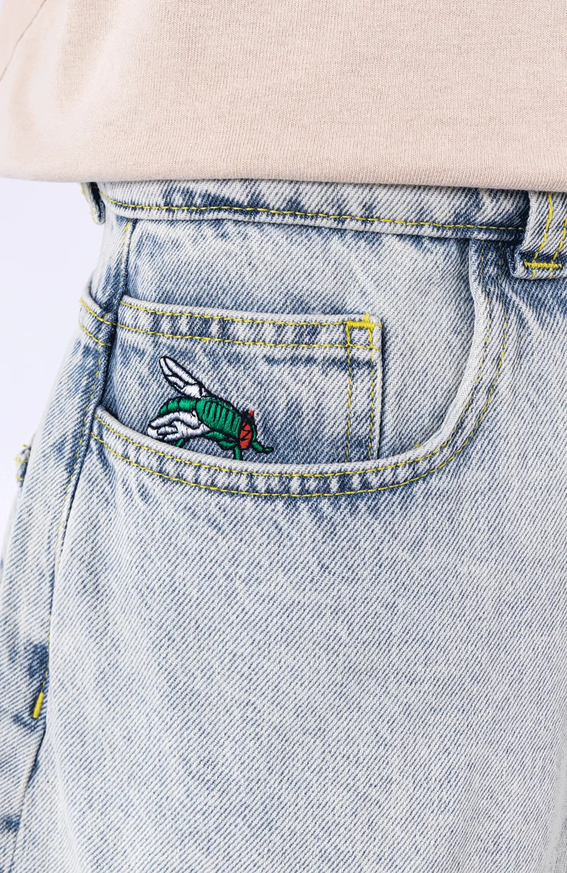 Denim Baggy Pants - Sky Blue