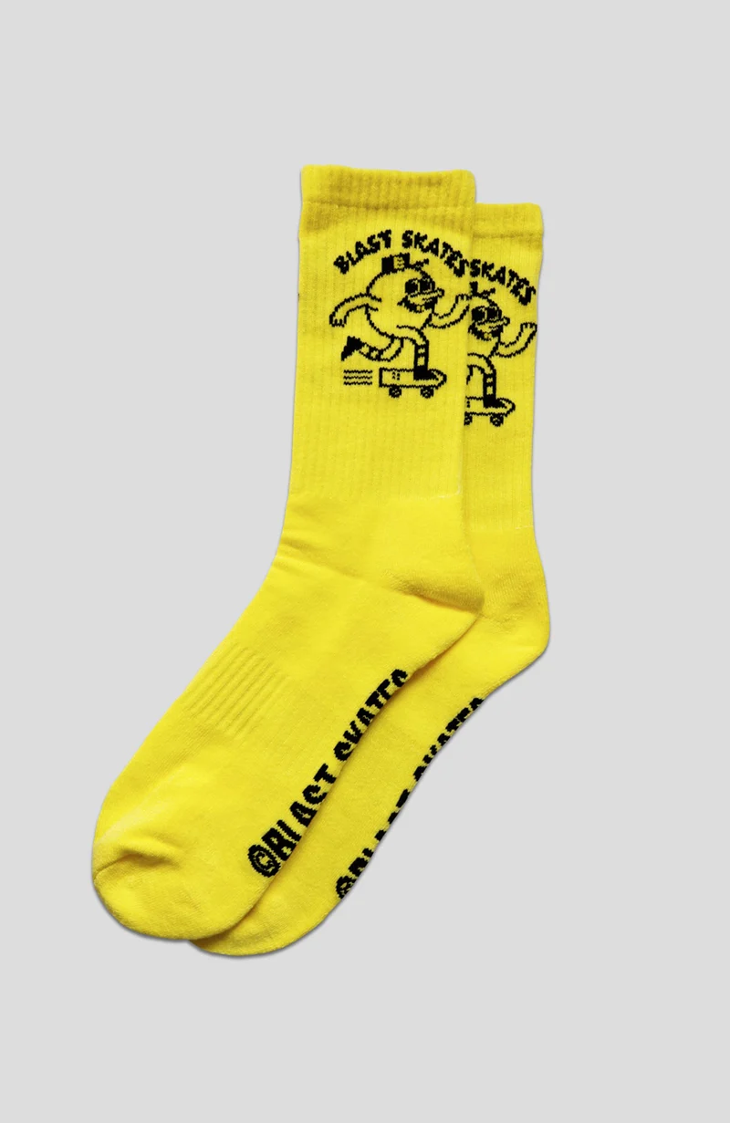 LOGO CREW SOCKS, Classic Yellow