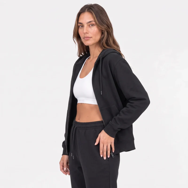 Sweatjacke Damen | Schwarz