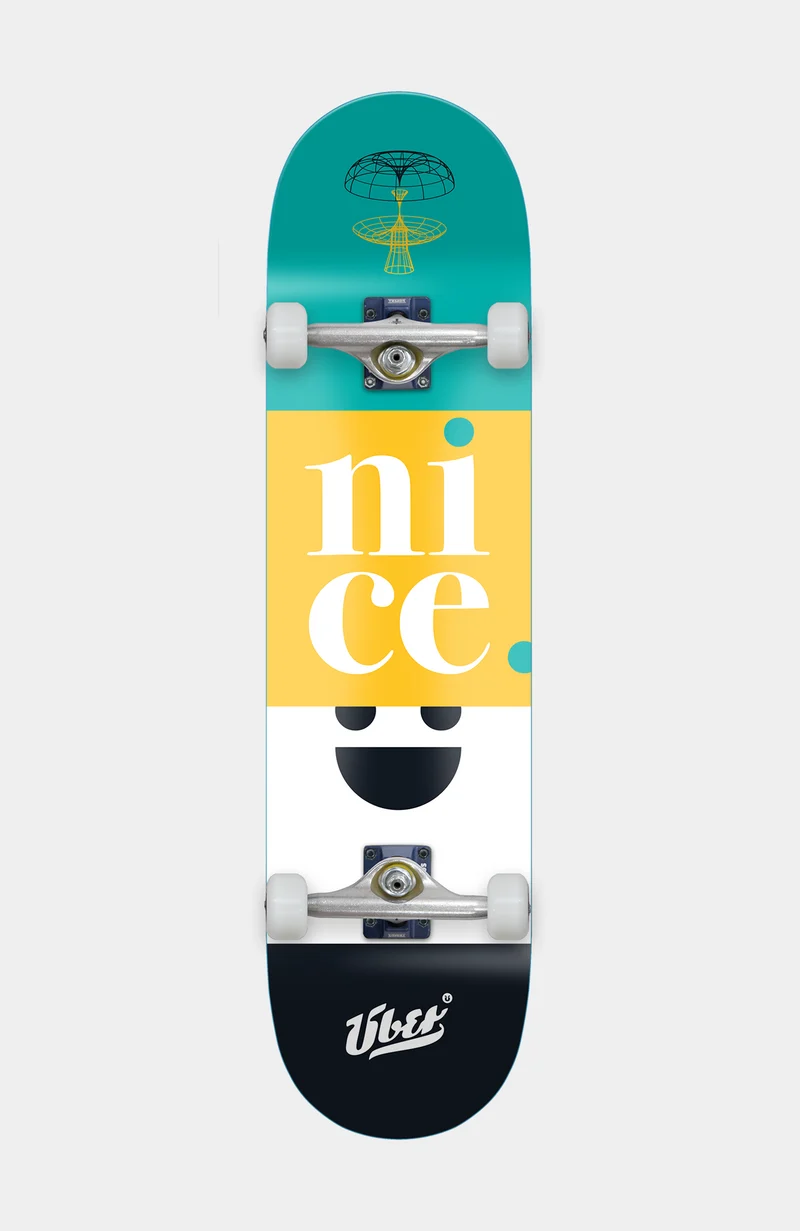 ÜBER NICE, Skateboard 3-Star Complete