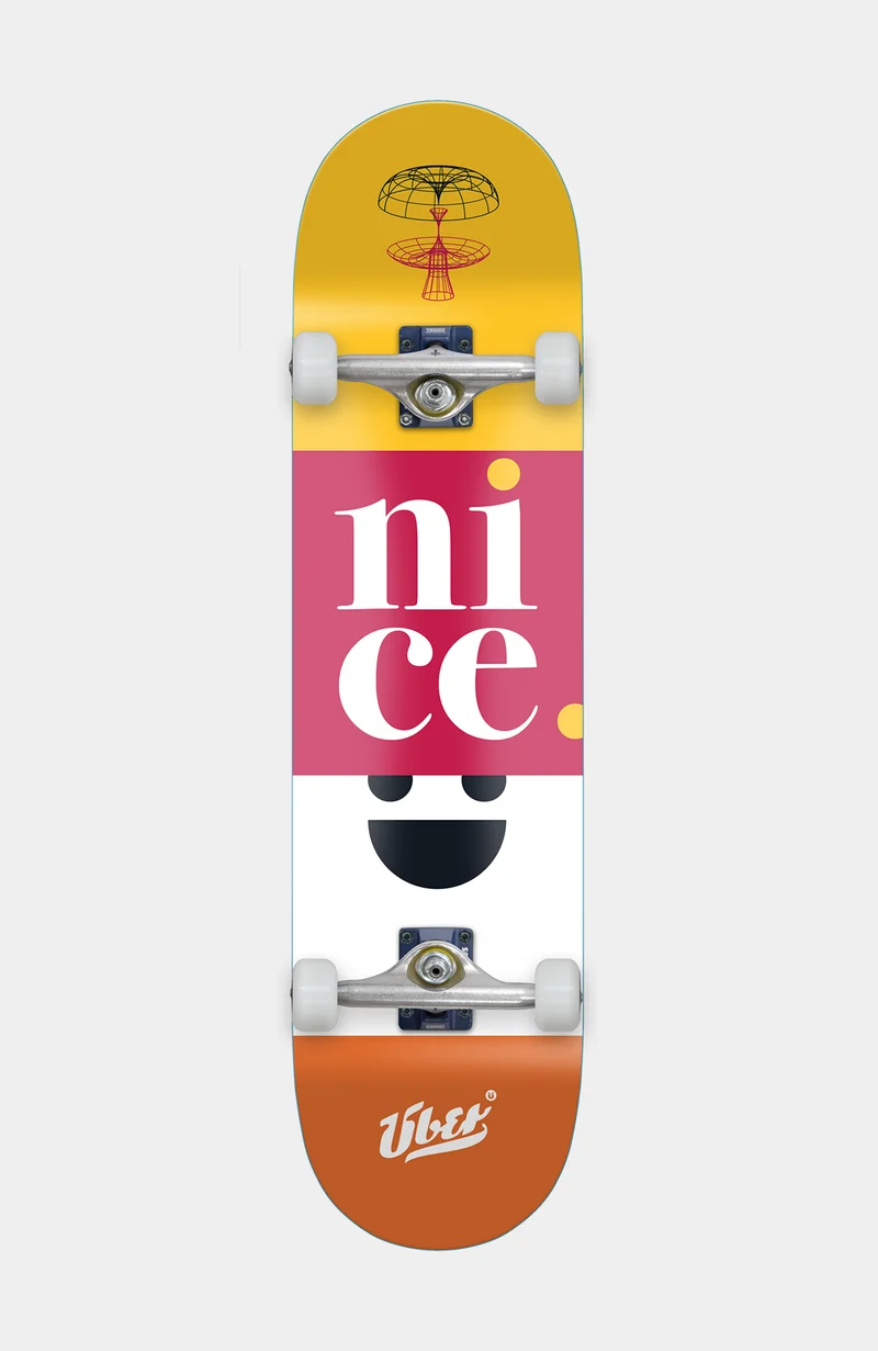 ÜBER NICE, Skateboard 3-Star Complete
