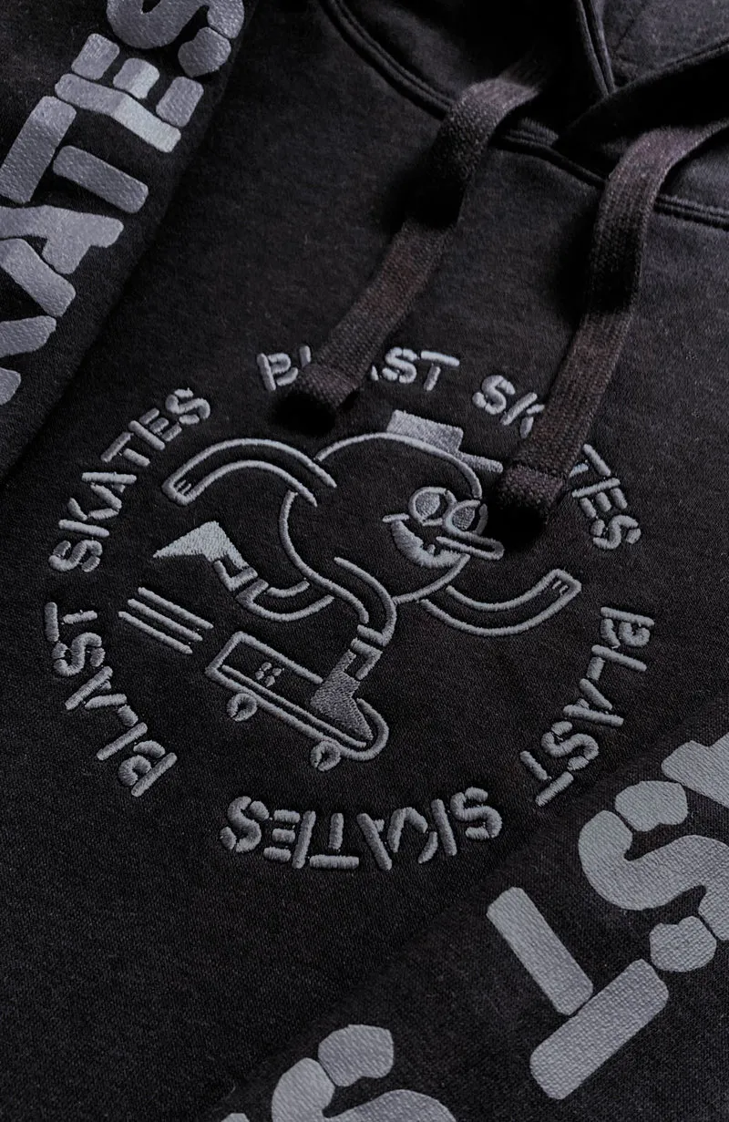 Stencil Logo Hoodie - Black