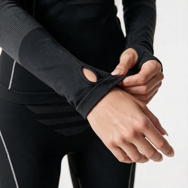 Thermo Longsleeve Damen | Dunkelgrau