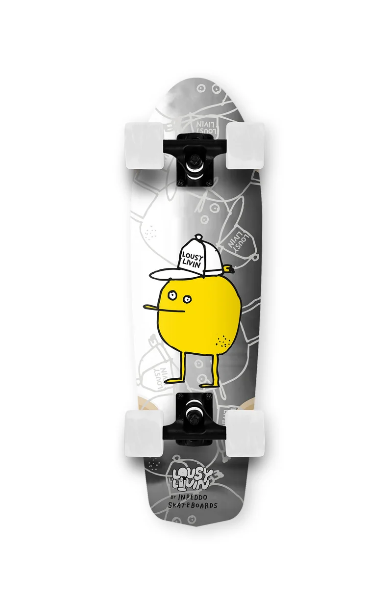 Inpeddo X Lousy Livin, Silver Lemon - Cruiser Skateboard 26
