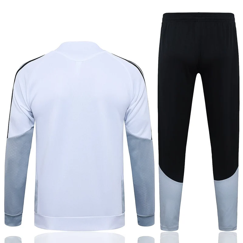 Real Madrid Trainingsanzug 26/27 Jacke Weiß und Hose Schwarz