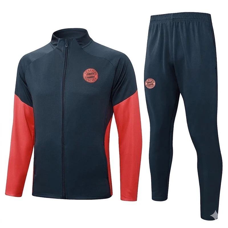 Bayern München Trainingsanzug 25/26 Jacke und Hose Dunkelgrau