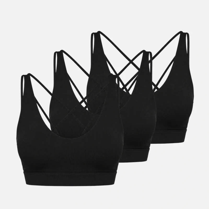 Premium Sport-BH Multi-Strap | Schwarz