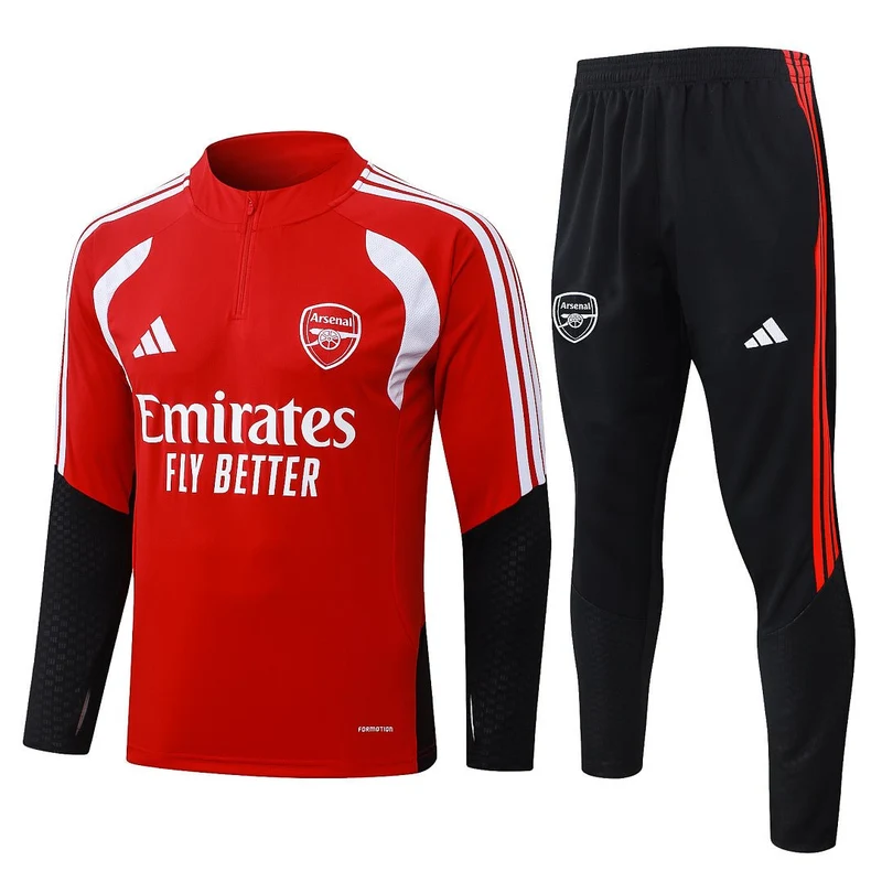 Arsenal Trainingsanzug 26/27 Jacke Rot & Hose Schwarz